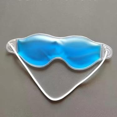 Imagem de Máscara de gel reutilizável para terapia quente/frio ou melhor sono e alívio de círculos escuros, macia, ajustável, sem fragrância, elástico, sem pilhas, presente ideal