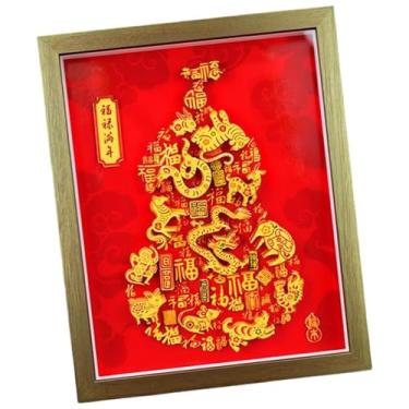 Imagem de Baoblaze Kit de artesanato em papel 3D para o Ano Chinês, com recortes em vidro transparente, decoração tradicional colecionável para centros de mesa, Style D