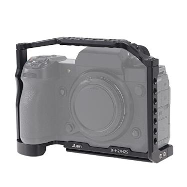 Imagem de FocusFoto Estrutura de extensão de liga de alumínio estabilizadora para filmagem de vídeo, gaiola de câmera, com sapata fria e montagem de parafuso de 1/10.2 cm 3/20.3 cm para câmera Fujifilm X-H2