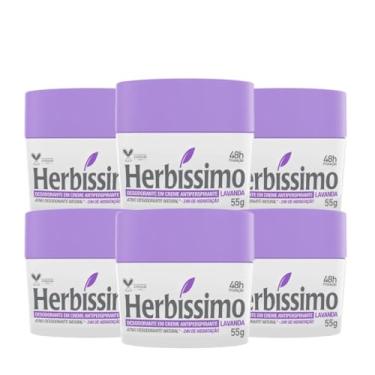 Imagem de Kit 6 unid. Desodorante Creme Herbíssimo Lavanda 55g