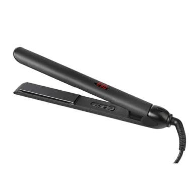 Imagem de CoIerina Alisador de cabelo profissional, chapinha de titânio preto com visor LCD, placa quente MCH, cabo rotativo de 360 graus, alisamento e ondulação 2 em 1 (preto)