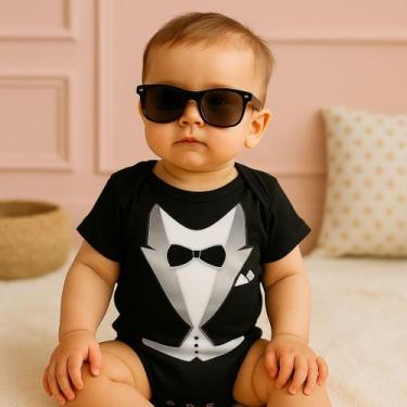 Imagem de Fantasia Mêsversário Poderoso Chefinho Bodies Bebê Farmfun, Preto, 6-9