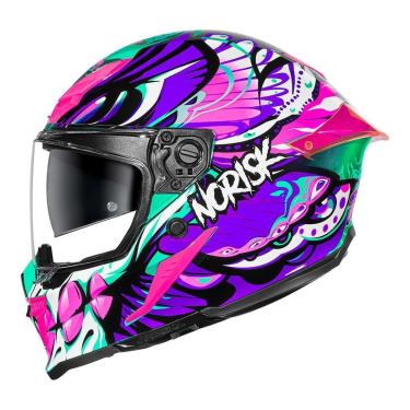 Imagem de Capacete Norisk Rock Butterfly Azul e Rosa-Feminino