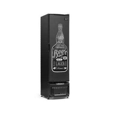 Imagem de Cervejeira com Porta Cega Adesivada 228L GCB23E Preto Gelopar 110V