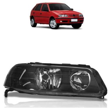Imagem de Farol Dianteiro Gol G3 1999 2000 2001 2002 2003 2004 2005 Máscara Negr