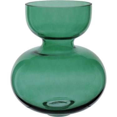Imagem de Vaso Decorativo Enfeite Casa Vintage Home&co Vidro 27x22x22cm Verde - 