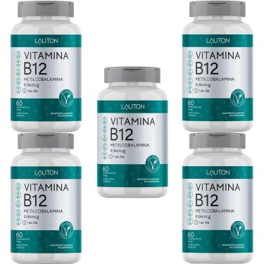 Imagem de Kit 5X Vitamina B12 Metilcobalamina - 60 Comprimidos - Lauton Nutrition-Masculino