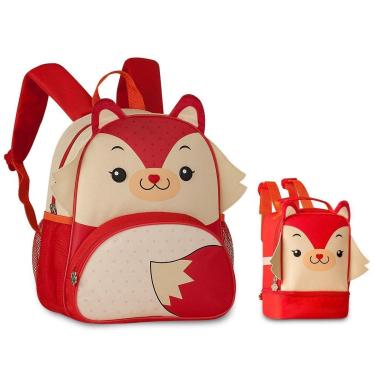 Imagem de MOCHILA E LANCHEIRA ESCOLAR INFANTIL FEMININA BICHINHOS FOFOS-Feminino