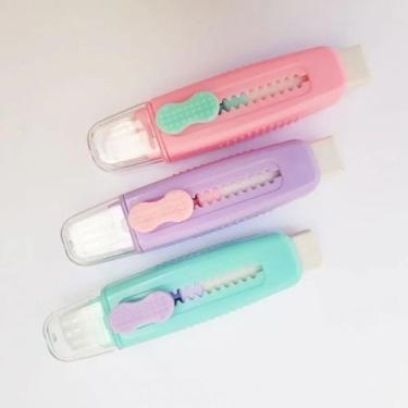 Imagem de Borracha escolar cis sweep com escova para limpeza de resíduos, Lilas
