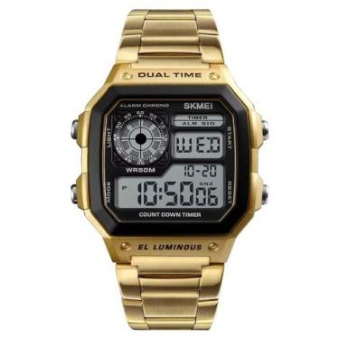 Imagem de Relógio Masculino Digital Skmei 1335 Resistente à água 5 ATM Preto e B