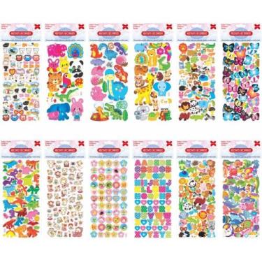 Imagem de Adesivos Decorados 10X24CM. Animais Cartela SORT. PCT.C/24 - Make+
