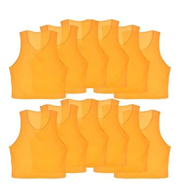 Imagem de Bnineteenteam 12 peças de jérsei de futebol infantil, colete de treinamento Scrimmage malha respirável babadores para vôlei futebol