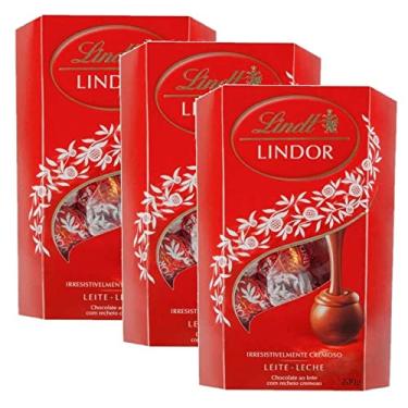 Imagem de Kit 3 Caixas de Chocolates Lindt Milk Lindor Balls 200g