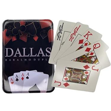 Imagem de Conjunto 2 Jogos de Baralho com Estojo de Lata 54 Cartas