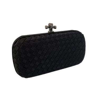 Imagem de Bolsa De Festa Clutch Tressê Cetim Inspired Preta M