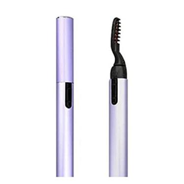 Imagem de Modelador de cílios elétrico caneta portátil segurança aquecidos cílios cacheados enxerto ferramentas de maquiagem de longa duração sem bateria, roxo