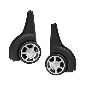 Imagem de balikha 2 peças de rodas de bagagem de substituição Rodas de mala 360 rodas giratórias de bagagens para porta-malas para caixa alfandegária, mala, estojo de viagem