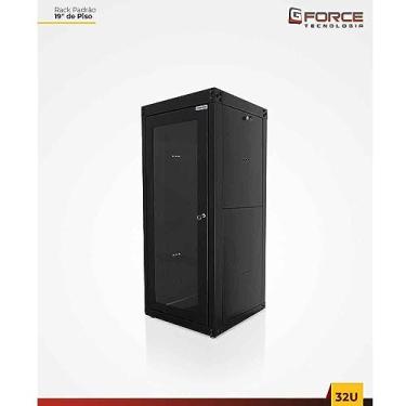 Imagem de Rack Servidor Gforce Padrao 19 Pol 32u X 570 Piso Desmontavel Visor De Acrilico Pt