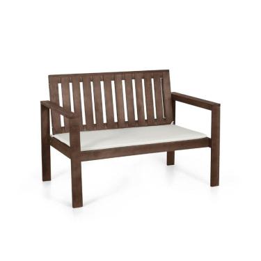 Imagem de Banco 2 Lugares com Almofada Orquídea Nogueira