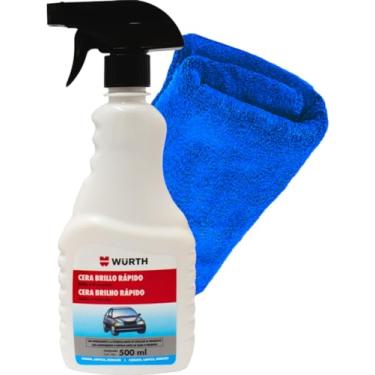 Imagem de Cera Líquida Spray De Carnaúba Wurth Brilho Rápido Pano