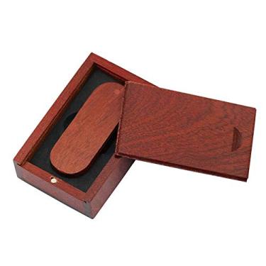 Imagem de USB de madeira vermelha de 32 GB + caixa USB Flash Drive Memory Stick PenDrive USB Flash Disk USB Stick Pen Drive USB Disco U Disk