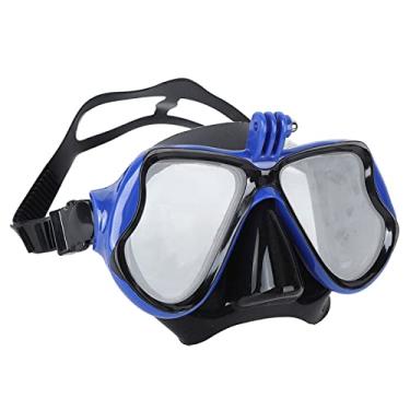 Imagem de Óculos de Mergulho, óculos de Mergulho Fáceis de Ajustar, Tiras de Silicone, à Prova d'água, Resistente a Arranhões para Festas na Piscina (Azul)