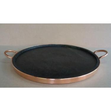 Imagem de Forma de pizza em pedra sabão de 42 cm - curada