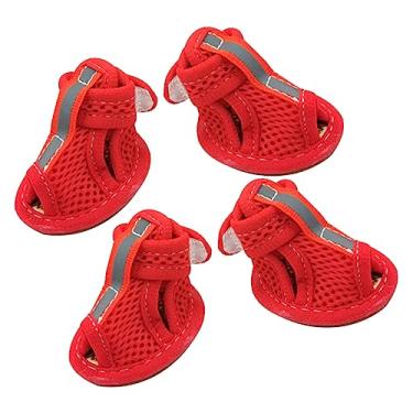 Imagem de BESPORTBLE 4 Pcs sandálias para animais de estimação sapatos antiderrapantes para cães botas de cachorrinho sapatos de cachorro convenientes sapatos para cães pequenos VIP pata