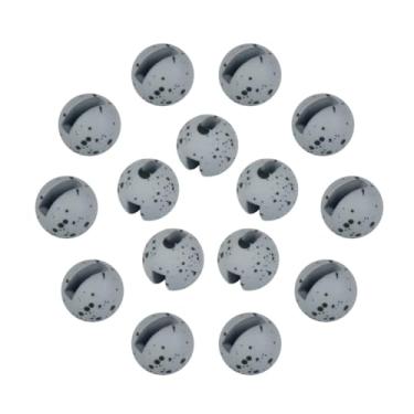 Imagem de MUUNN 50 peças de contas de tungstênio para amarrar moscas, pia mais profunda e mais rápida 12 cores/13 tamanhos contas de tungstênio ranhuradas contas de amarrar moscas materiais de amarração de