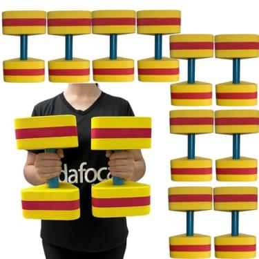 Imagem de Genérico, Kit 5 Pares Halteres Aquáticos Hidroginástica em EVA DF1107-AM 3 à 4kg Amarelo e Vermelho Dafoca Sports