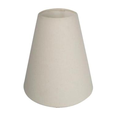 Imagem de Cúpula Para Abajur 20cm x 8cm x 19cm Tecido Algodão Soquete Nacional Ref 06 Bege