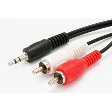Imagem de Cabo P2 RCA ou Cabo RCA P2 Plug RCA e Plug P2 audio stereo 1 metro - W