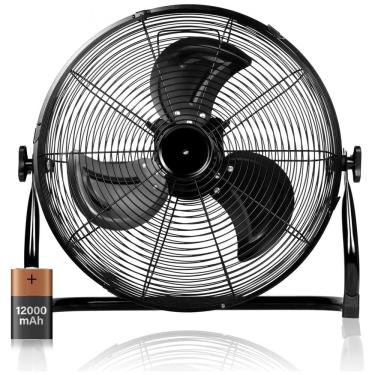 Imagem de Ventilador de Piso de Alta Velocidade Recarregável sem Fio, 39W 110V, SIMPLE DELUXE HIFANXFLOOR12Y12000, Preto