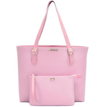 Imagem de Bolsa Feminina Shopper Angike Grande Sacola de Ombro + Necessaire Femi