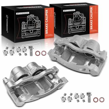 Imagem de A-Premium Conjunto de pinça de freio a disco com suporte compatível com modelos selecionados Chevrolet, GMC, Isuzu e Oldsmobile - Blazer, S10, Jimmy, Sonoma, Hombre, Bravada - Lado do motorista dianteiro e do passageiro