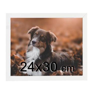 Imagem de Porta Retrato C/vidro 24x30 Moldura Branca Para fotos e decorações. - 