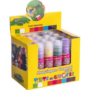Imagem de Pintura Facial ROLL ON 6ML Tinta da Alegria - Caixa com 24 Unidades - 