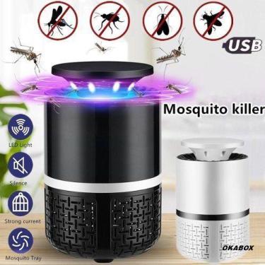 Imagem de Luminária Mata Mosquito Armadilha Mata Mosquito LED UV Mosquiteiro Zik