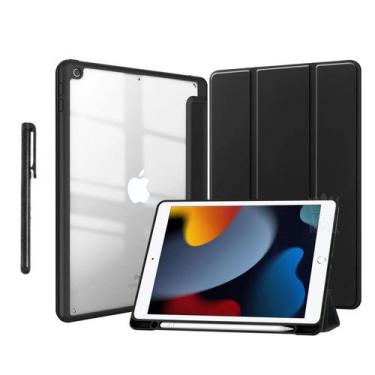 Imagem de Capa fundo acrilico transparente Para iPad 10.2'' + caneta - Genérica