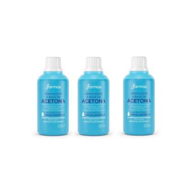 Imagem de Kit 3 Removedor De Esmalte Acetona Hidratante 100ml - Farmax