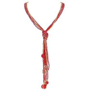 Imagem de COIRIS Colar longo com contas de sementes, 10 colares longos com babador longo com nó de gravata para mulheres e meninas joias, Acrílico, Sem Pedra Preciosa