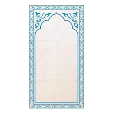 Imagem de Decoret Tapete de oração higiênico e prático para muçulmanos, tapete de oração portátil descartável islâmico, mesquita, hotel, restaurante, café, uso confortável para convidados, à prova d'água - 23 x