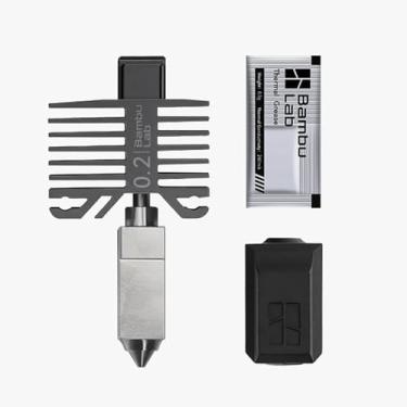 Imagem de 3DTOOLS Bambu Lab Original Aço Inoxidável Hotend Kits 0.2Mm Bico Para P1,X1 Series,P1P,P1S Impressora 3D 0.2Mm