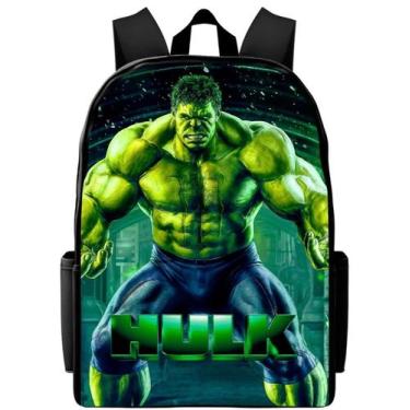Imagem de Mochila escolar do hulk - Jamesvariedades , Preto