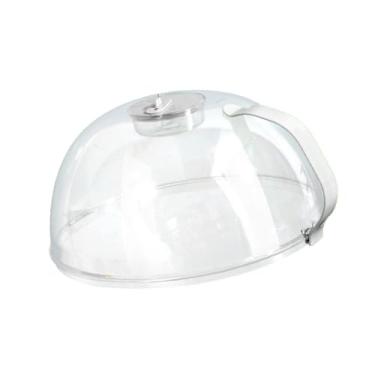 Imagem de YWJLQH Placa de micro-ondas para alimentos, cobertura para respingos de alimentos, mantém fresco e quente, cobertura de placa para tampa de alimentos com, Branco