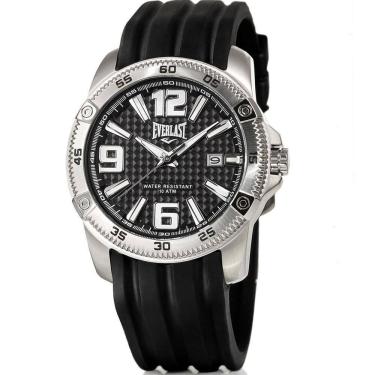 Imagem de Relógio Masculino Everlast Preto À Prova D`Água 100 M E189
