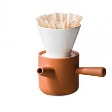 Imagem de Conjunto de Filtro de Gotejamento Cerâmica Artesanal para Cafeteira Po