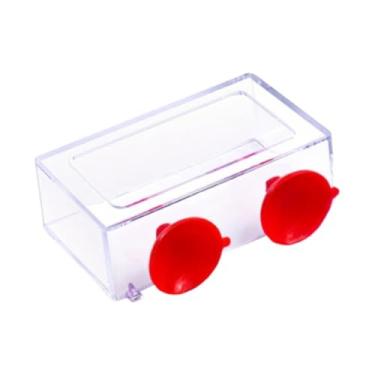 Imagem de Ｂｅｓｇａ Anel de alimentação de peixe Float Alimentos Alimentador com copo de sucção Versátil retângulo transparente Puffer Aquático Aquarium Acessórios, S