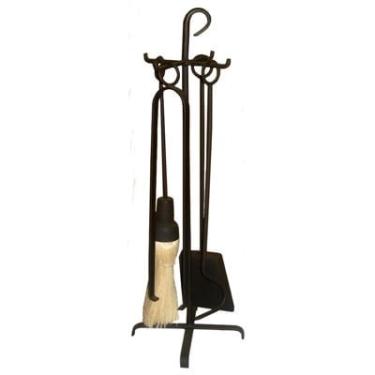 Imagem de Kit Limpeza Ferramentas, Acessorios p/ Limpeza de Lareira Ferro Preto Pequeno