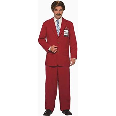 Imagem de Fantasia masculina de âncora vermelha, Conforme mostrado., Tamanho Único